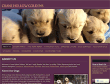 Tablet Screenshot of cranehollowgoldens.com